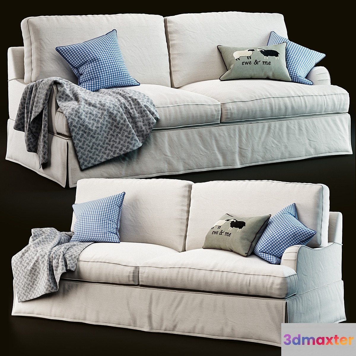 PB Russian Arm Slipcovered Sofa