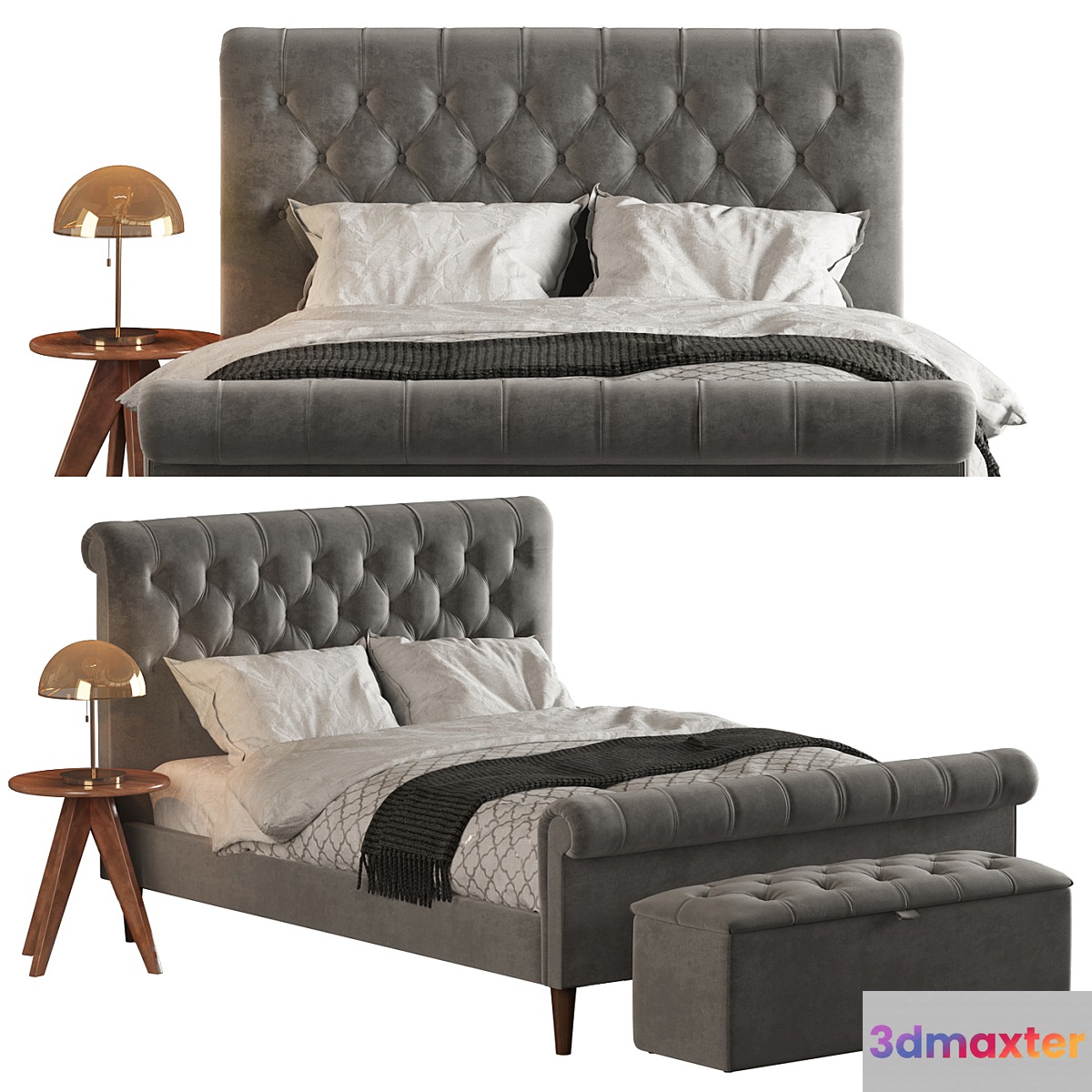 Orkney bed 3D Max