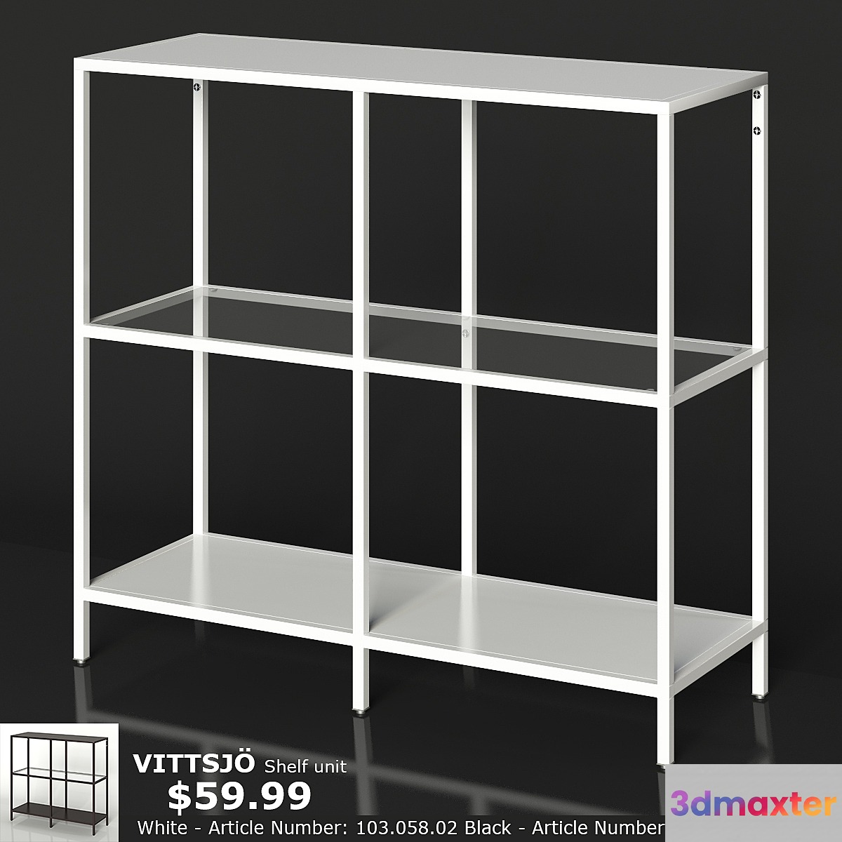 IKEA VITTSJO Shelf unit 3D Max