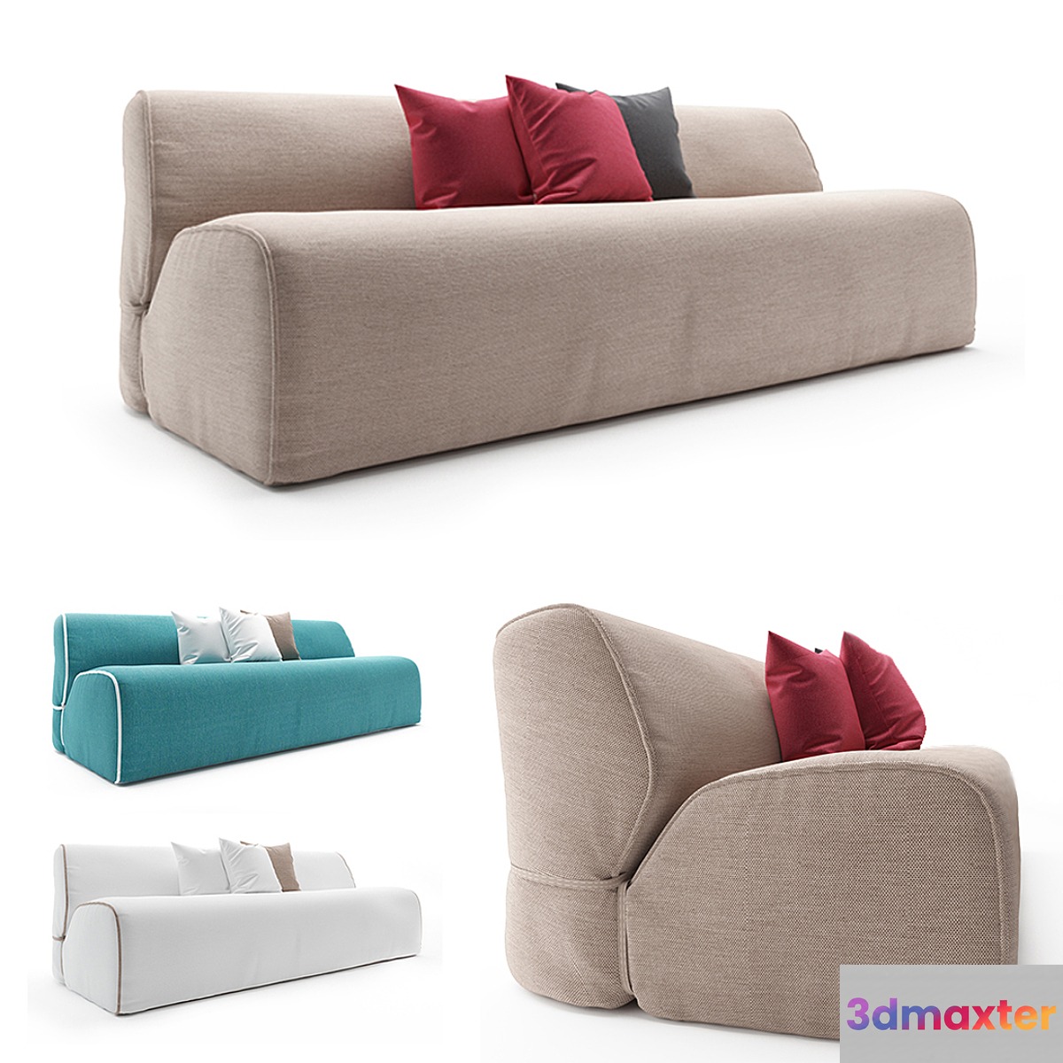 Exteta Soft Sofa 3D Max