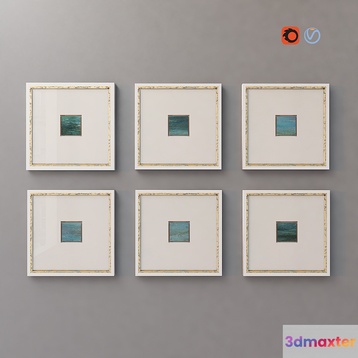 Collection of contemporary paintings John-Richard collection - 5 3D Max