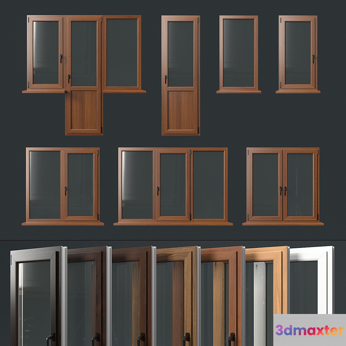 Window set Rehau 3D Max