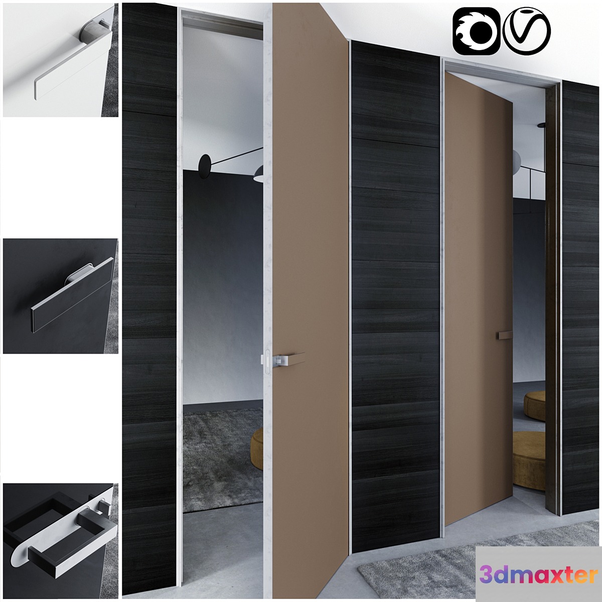 Rimadesio doors Link _ doors for office and home 3D Max