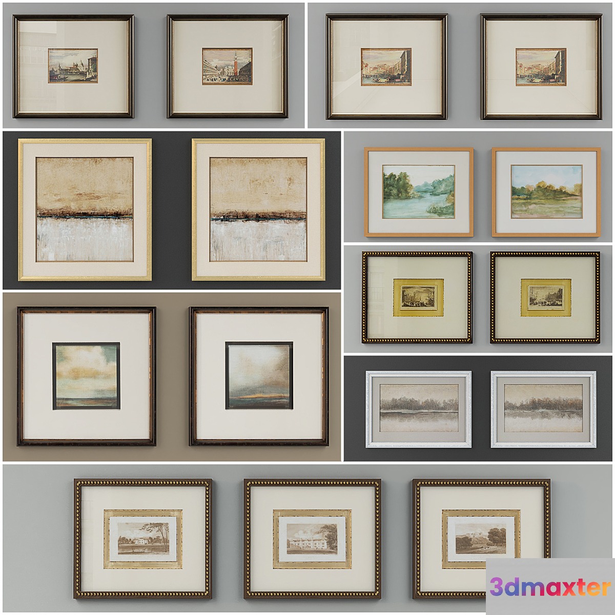 Collection of contemporary paintings John-Richard collection - 7 3D Max