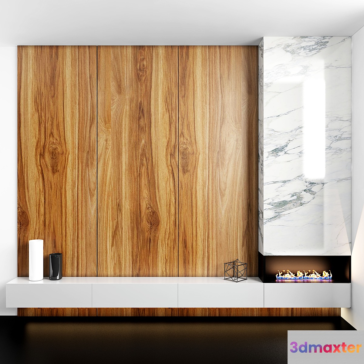 Fireplace & Wood TV zone