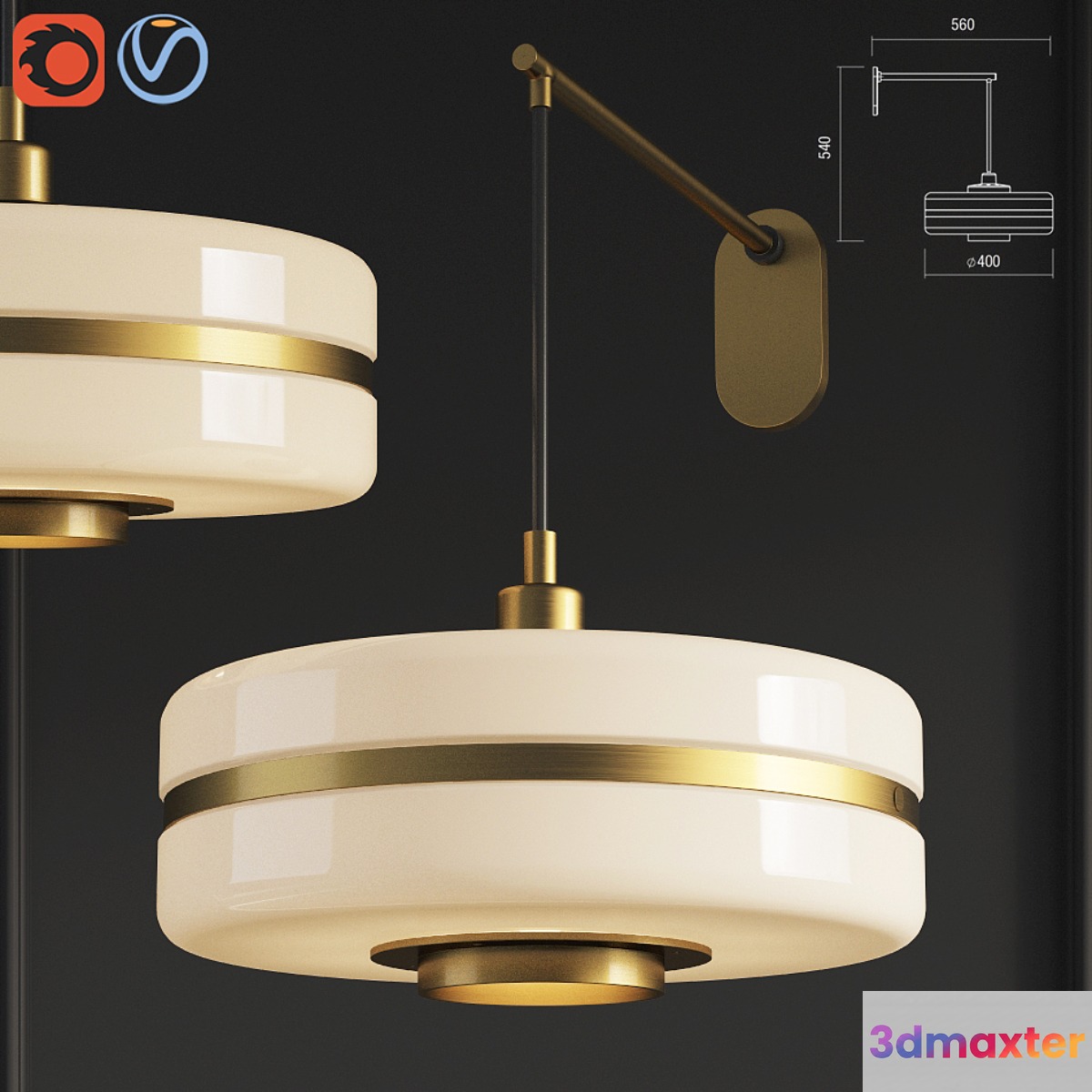 Masina Wall Light Bertfrank 3D Max