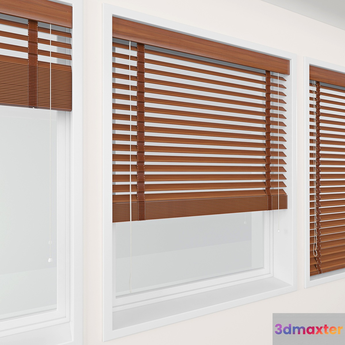 Wood blinds + window