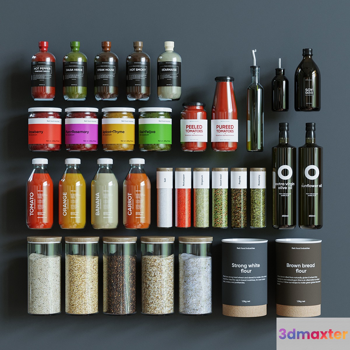 Products for the kitchen 3D Max