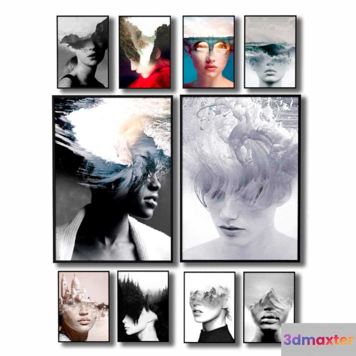 Posters with hallucinations by Antonio Mora. 3D Max