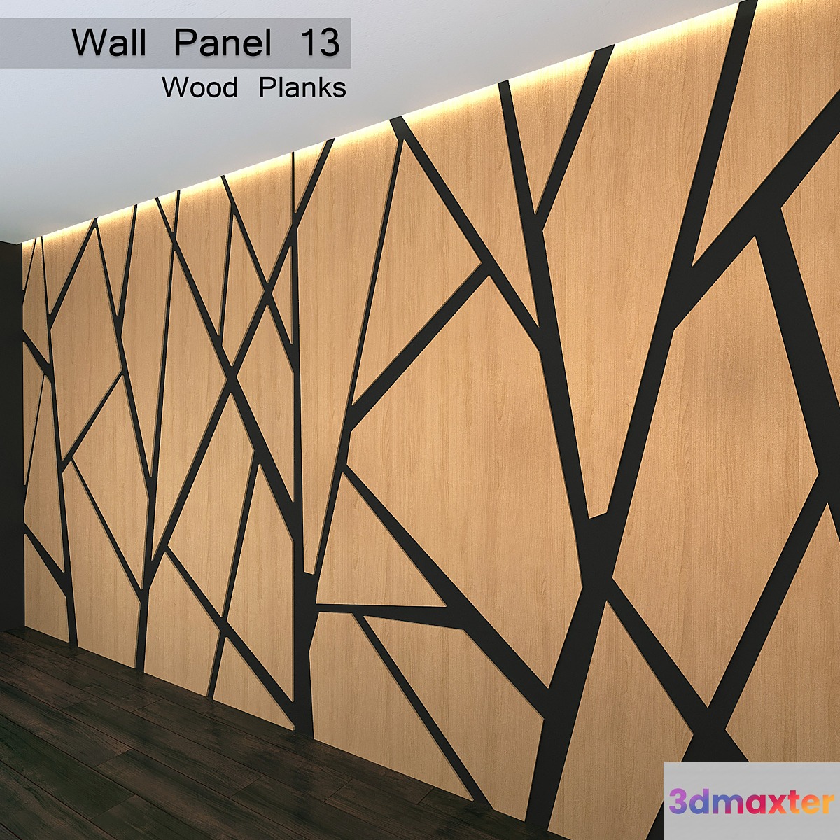 Wall Panel 13. Wood Planks 3D Max