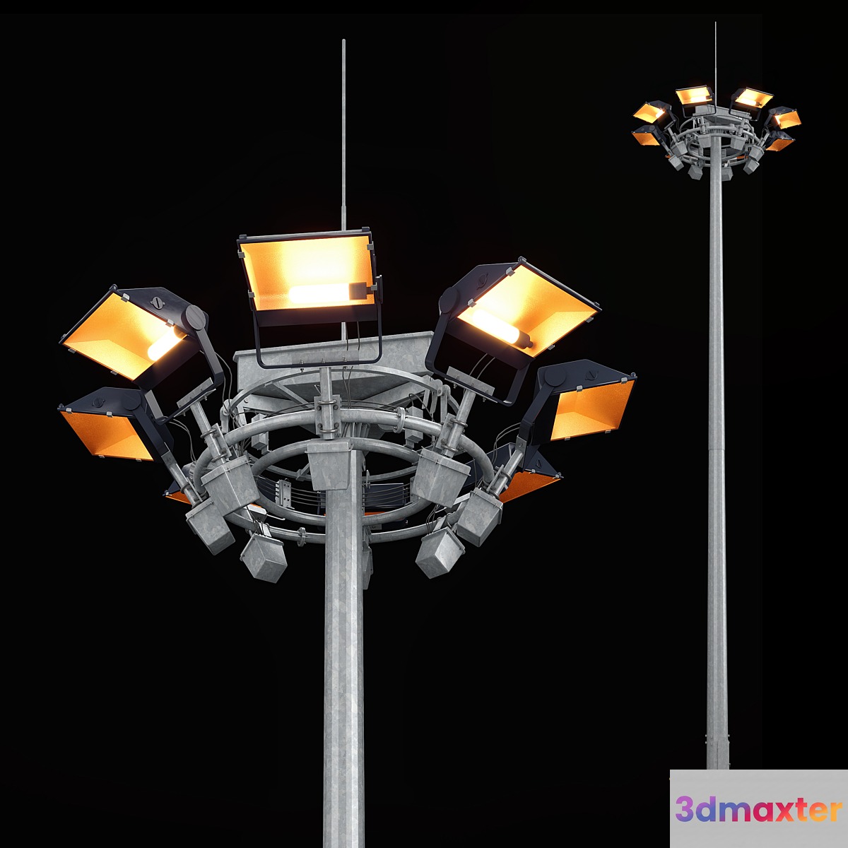 Mast with mobile crown + Spotlight Jupiter - No.4