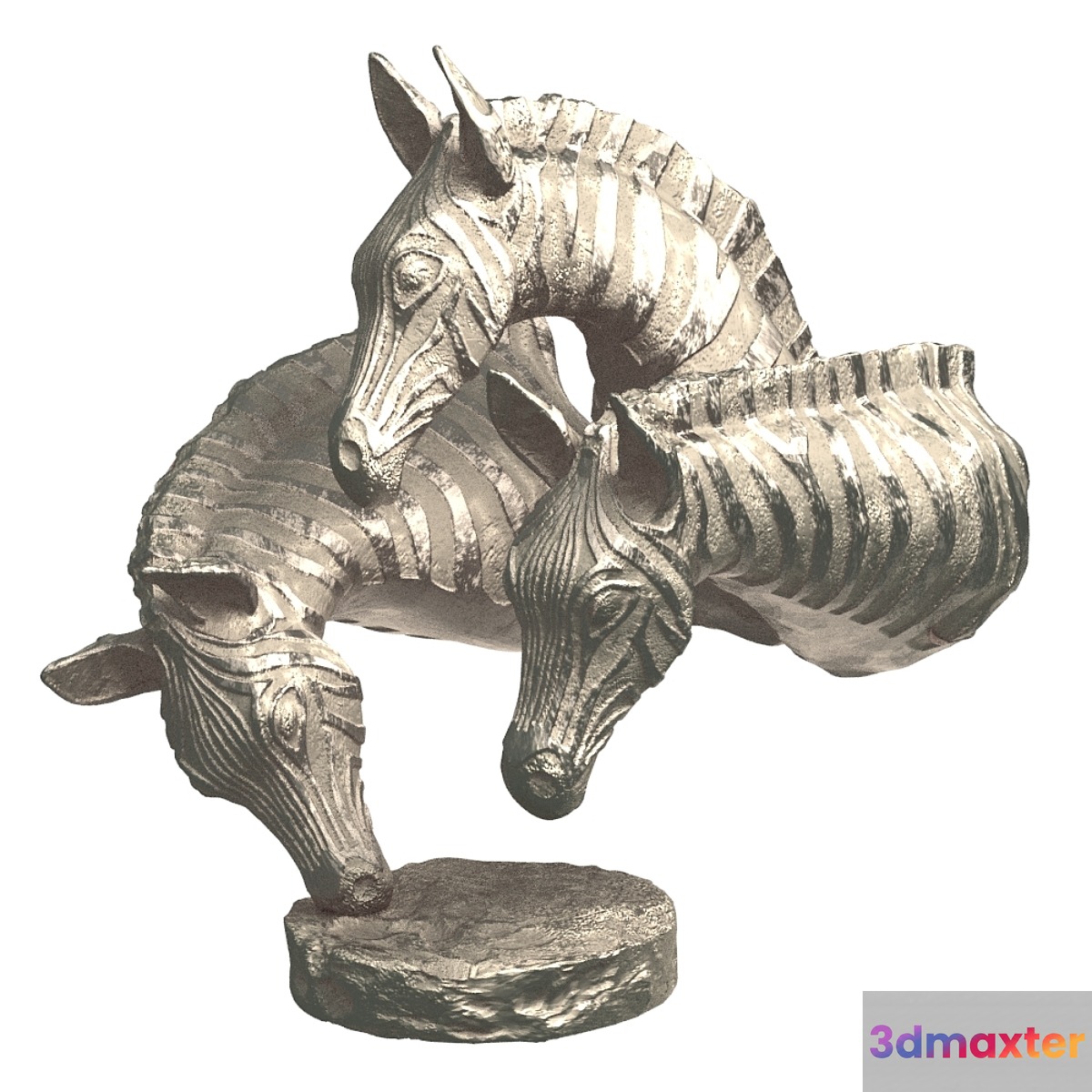 Hi-poly_sculpture of a zebra - No.2