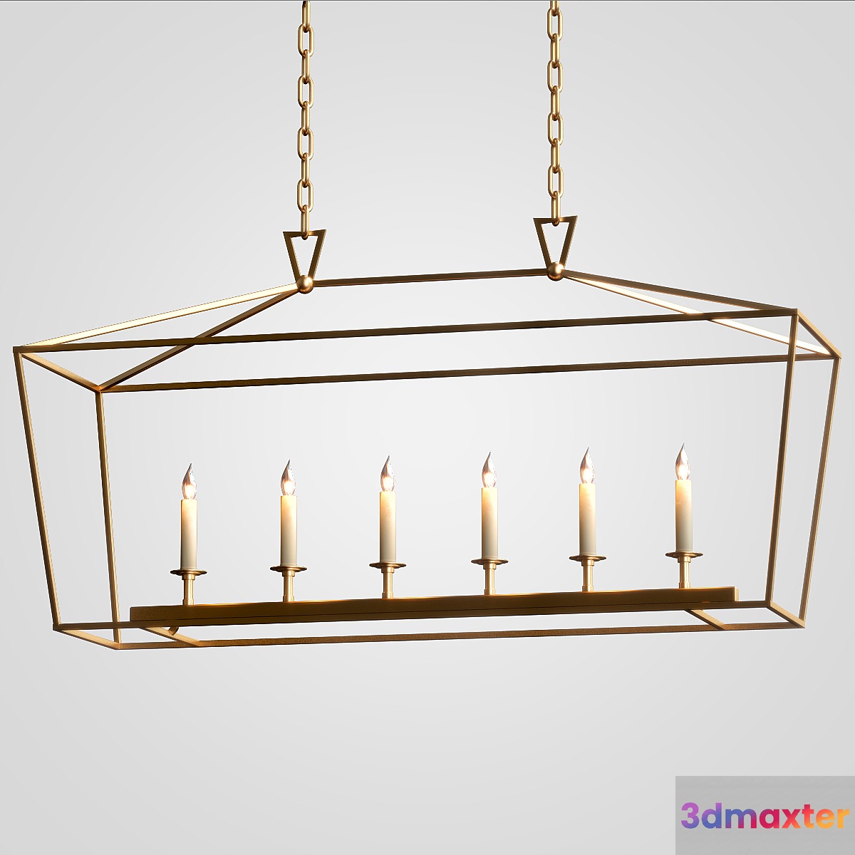 Linear Pendant Bronze RH chandelier 3D Max