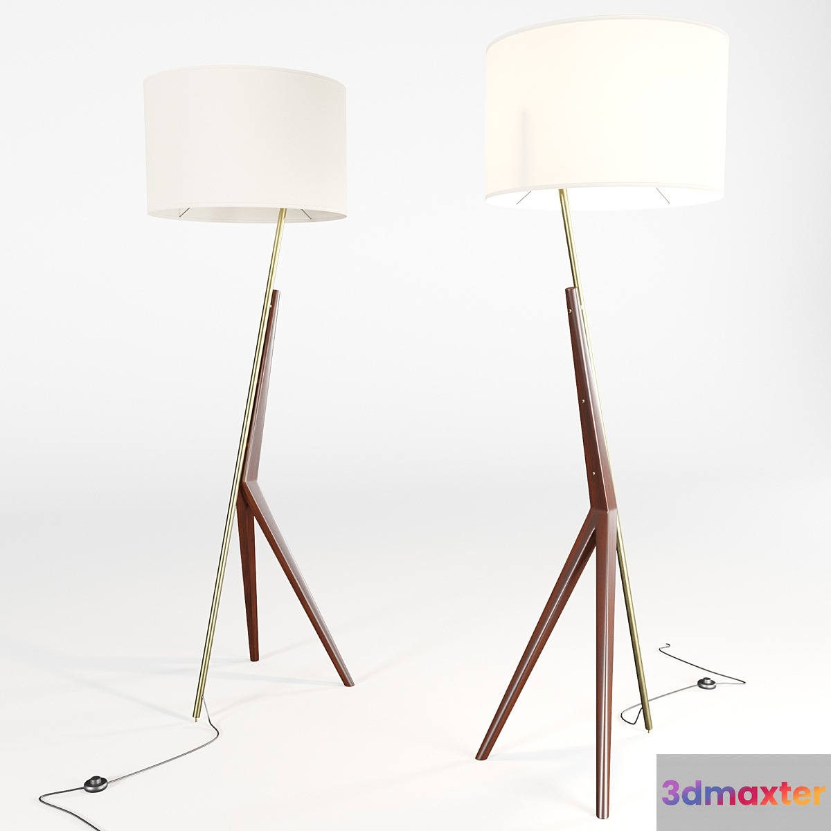 Floor lamp west elm Caldas Floor Lamp 3D Max