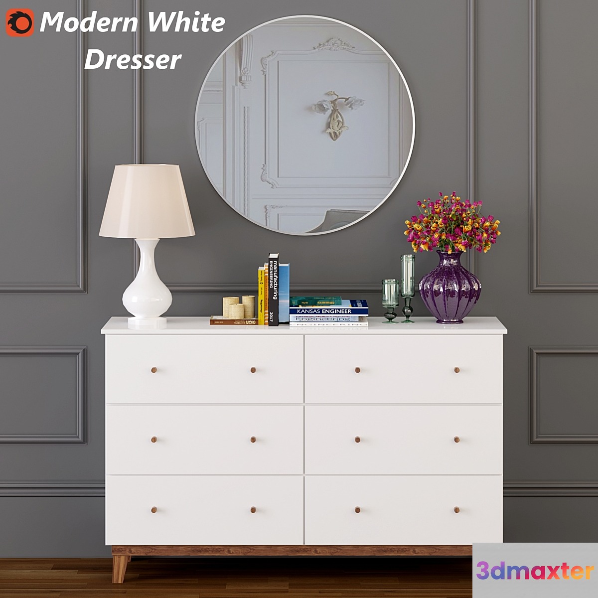 Modern White Dresser - No.2