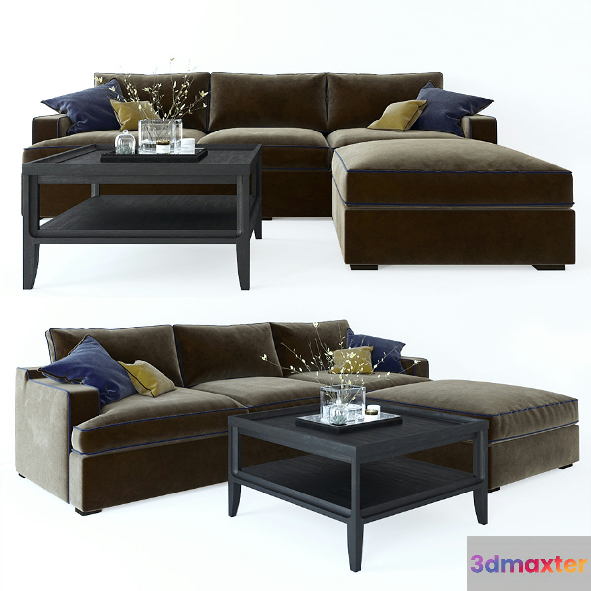 Sofa Dantone Home Stamford & Coffee table City 3D Max