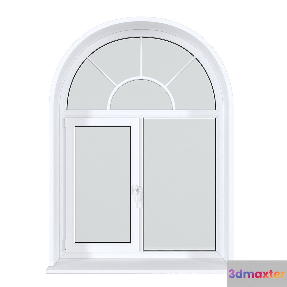 A set of arched plastic windows 18 3D Max