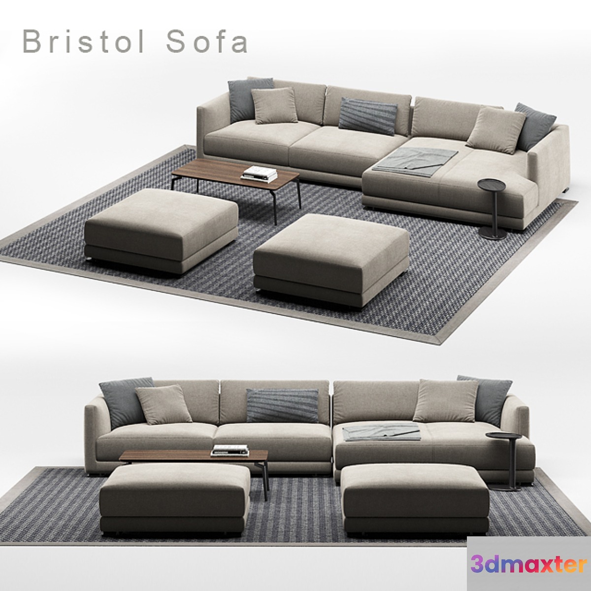 Poliform Bristol sofa composition 3D Max