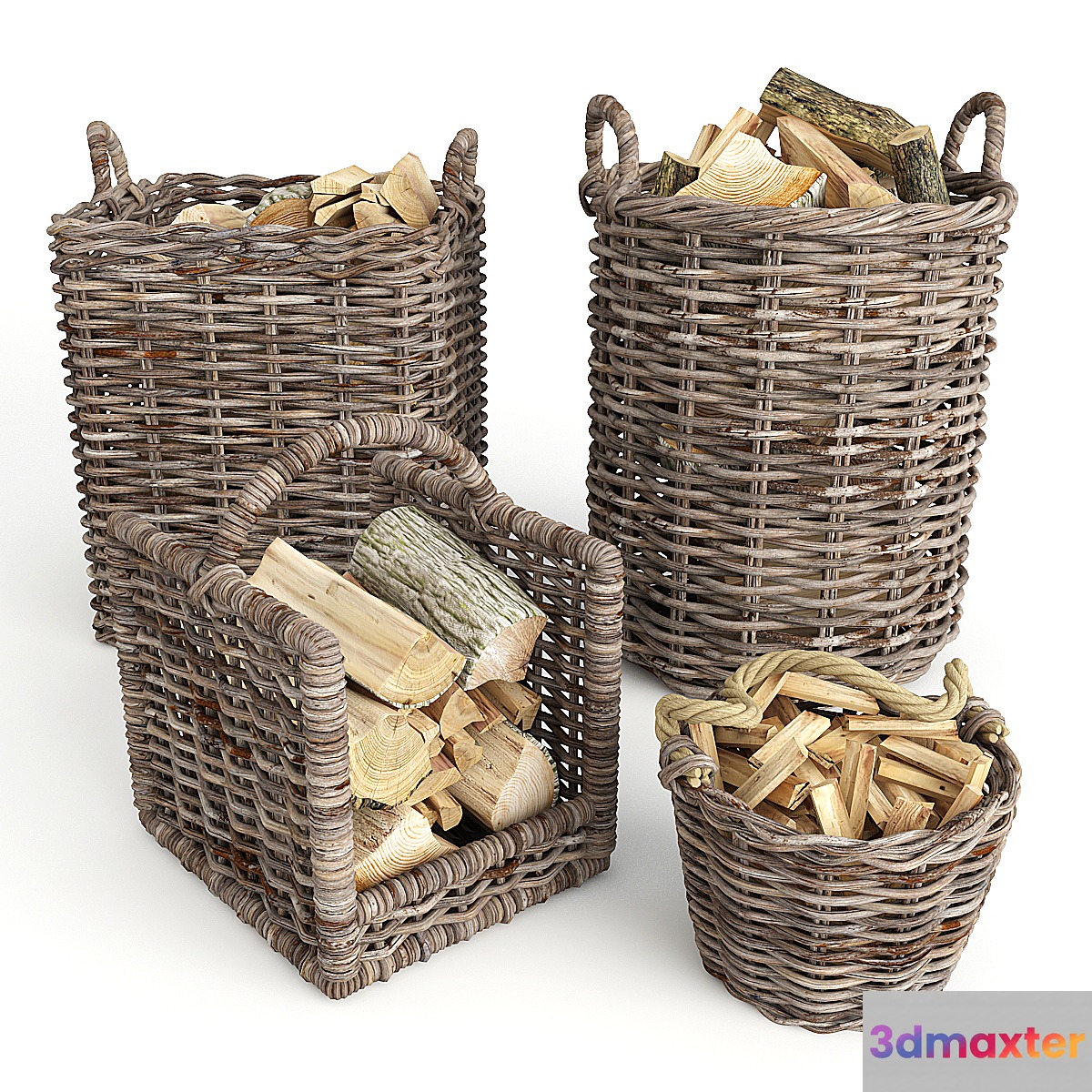 Baskets rotang firewood set