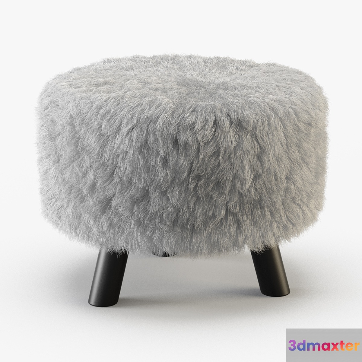 Keomi Flokati Ottoman 3D Max