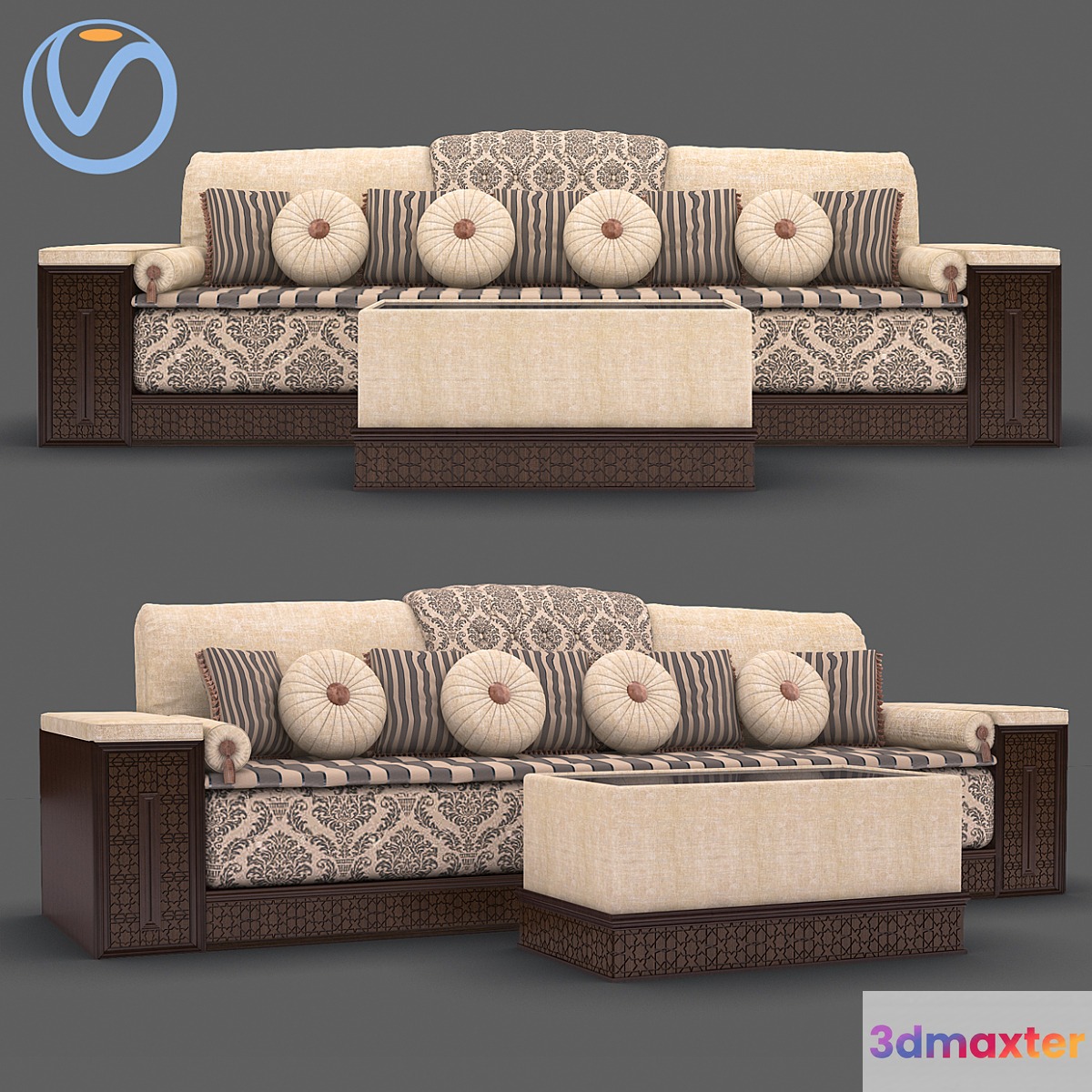 Arabic Majlis Sofa 3D Max