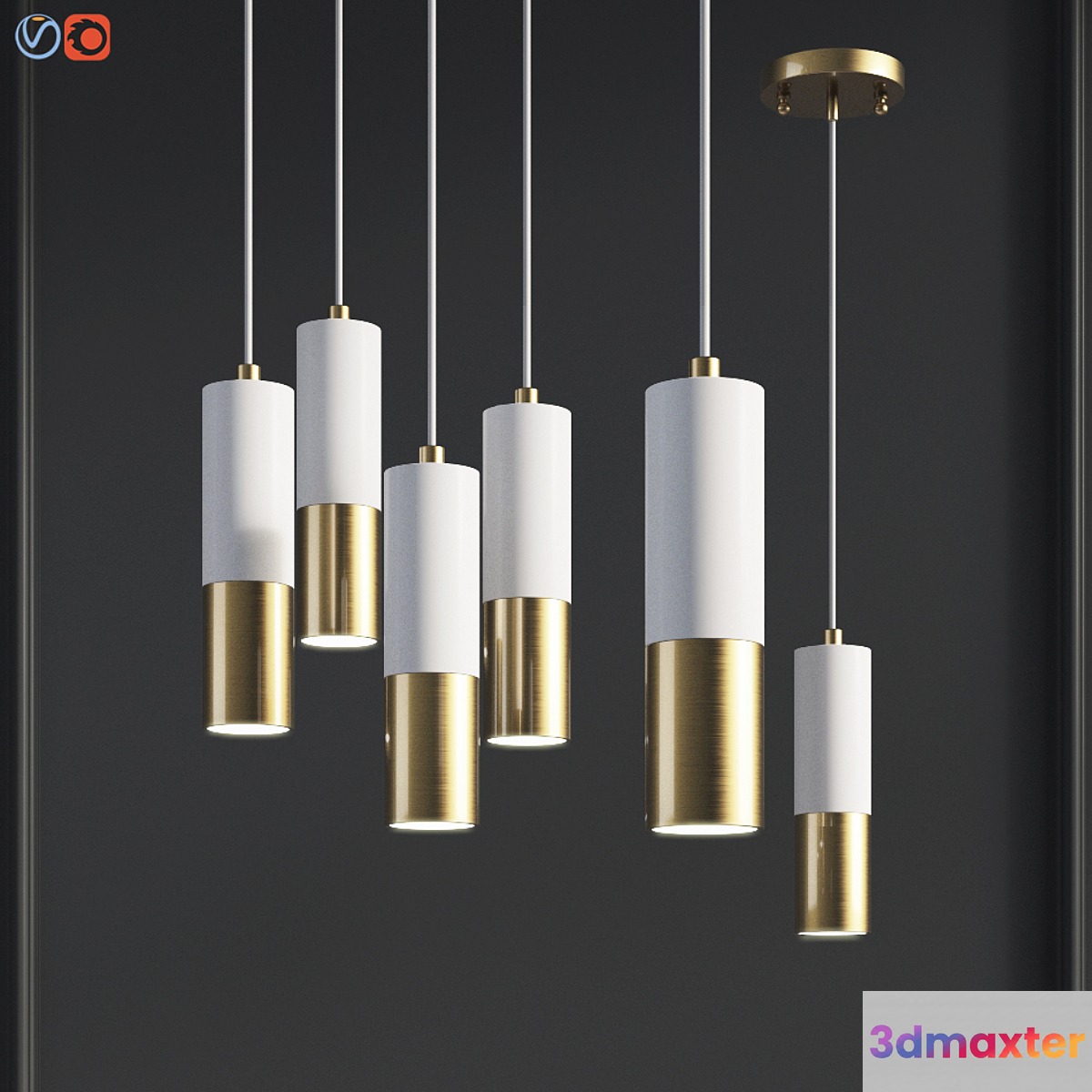 Fixture Favorit 1600-1P Ultra Pendenti White - Favorite 3D Max