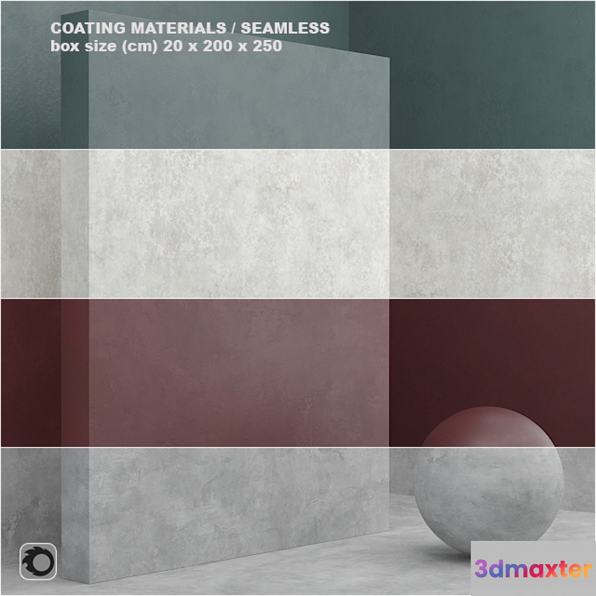 Material (seamless) - coating plaster set 34 3D Max