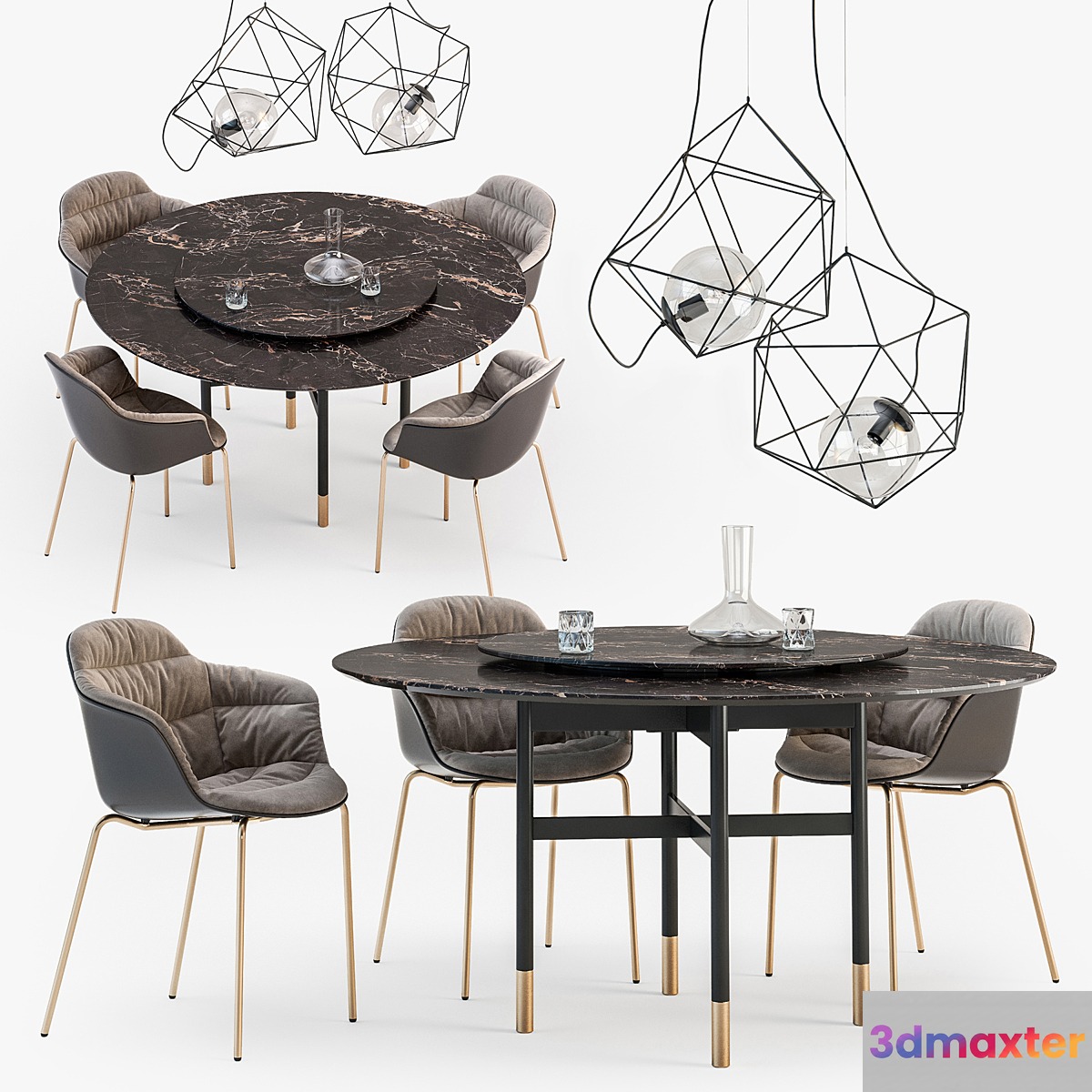Bontempi Glamor table Mood chair set