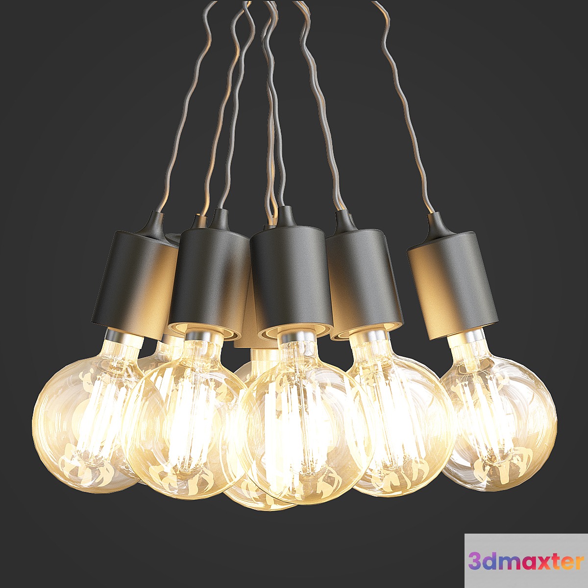 Mordern Nordic Retro Edison - No.2 3D Max