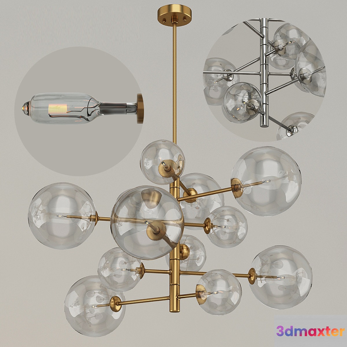 EICHHOLTZ Chandelier Argento S 111976 112077