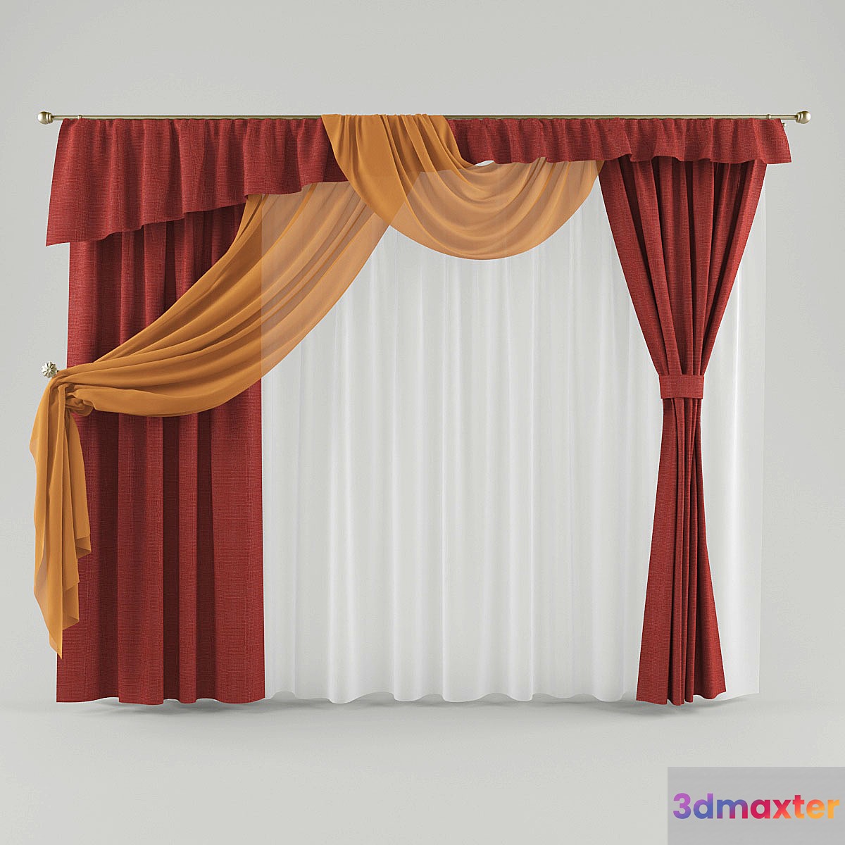 Curtain 1 3D Max