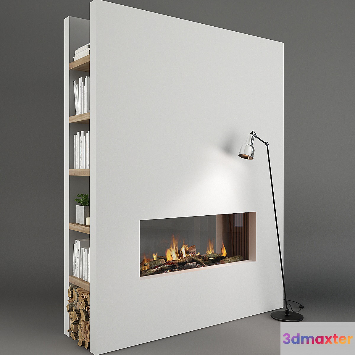 Fireplace and decor_15 - No.2 3D Max