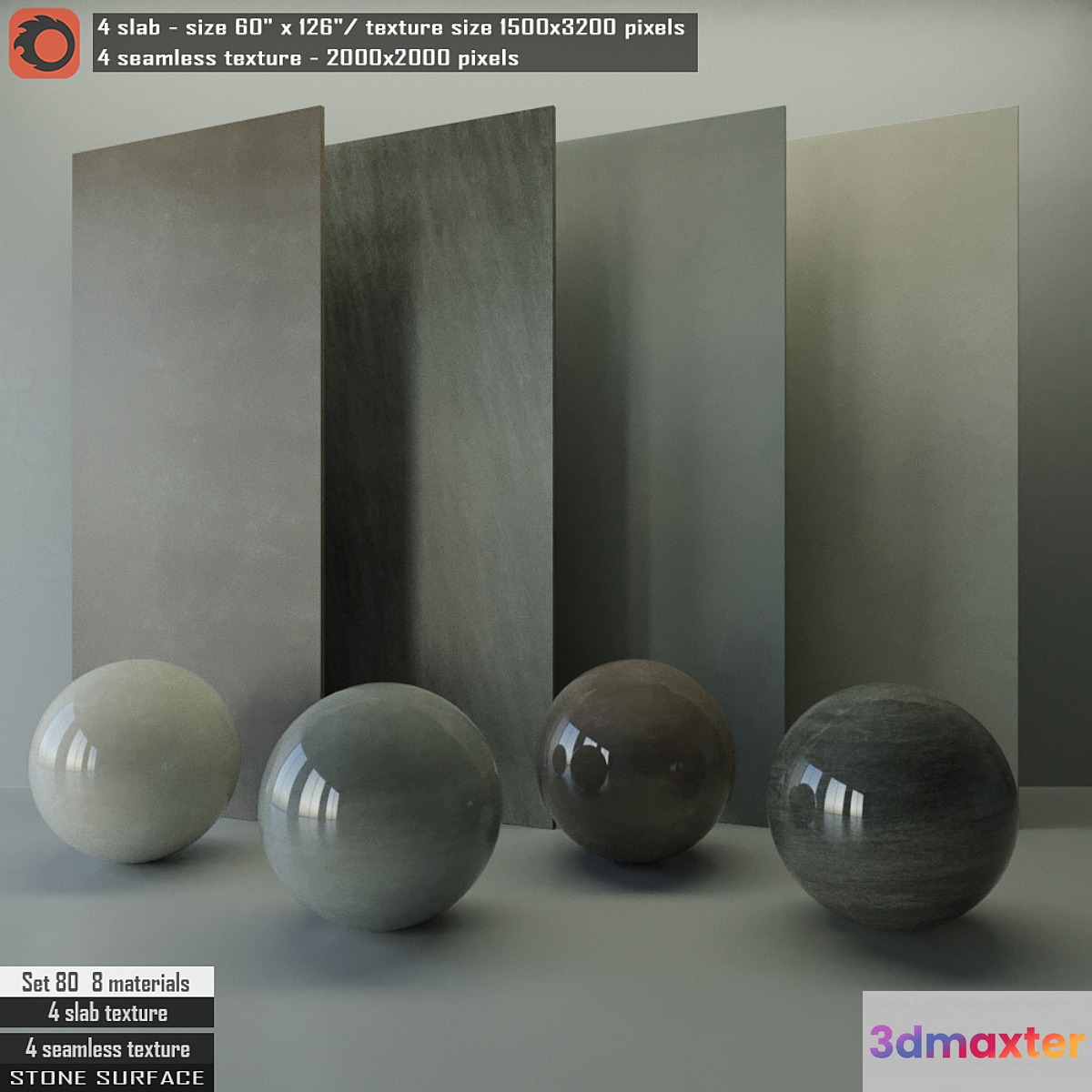 Stone Slab & Seamless texture Set 80