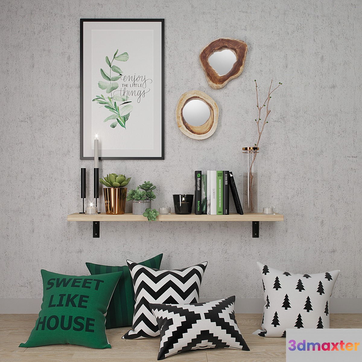 Decor Set Green 3D Max