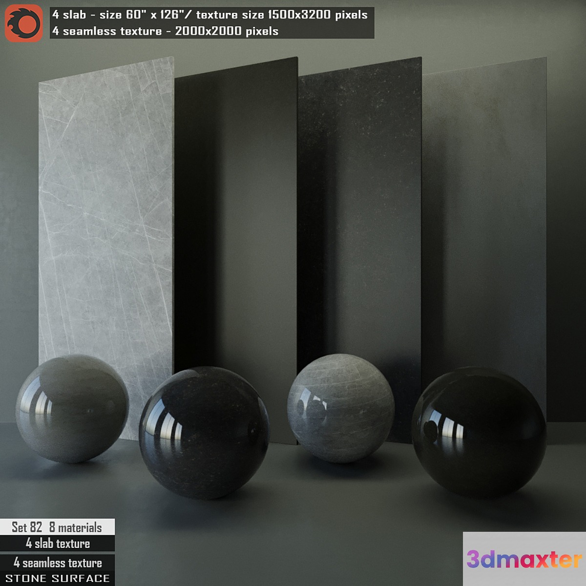 Stone Slab & Seamless texture Set 82