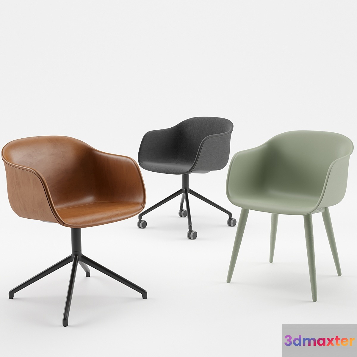 Muuto Fiber Armchair 3D Max