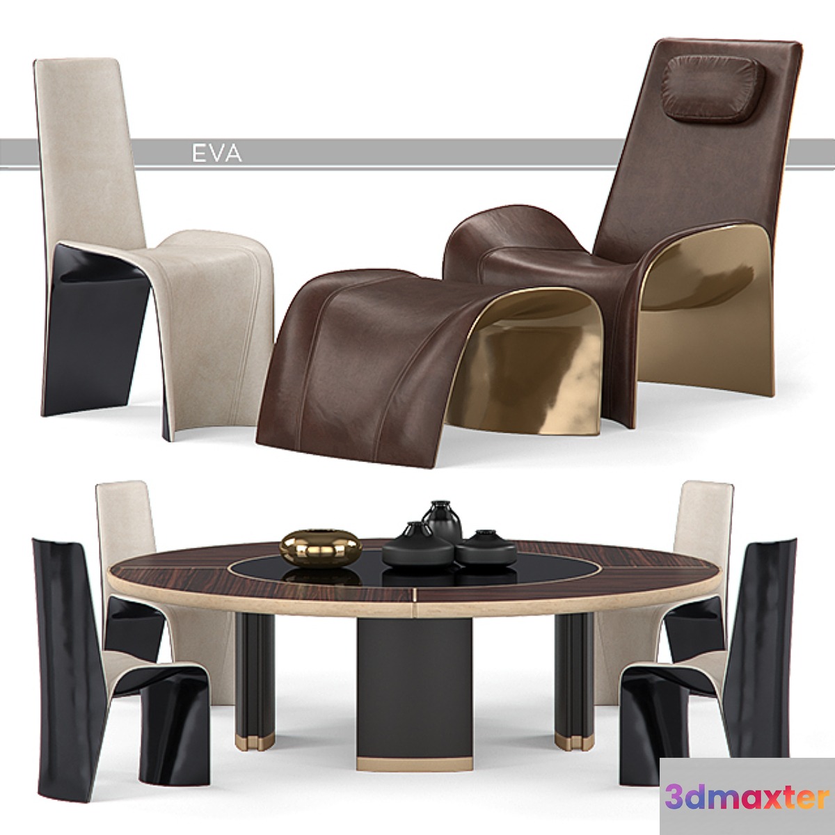 Giorgetti Eva Chairs and Gordon Table