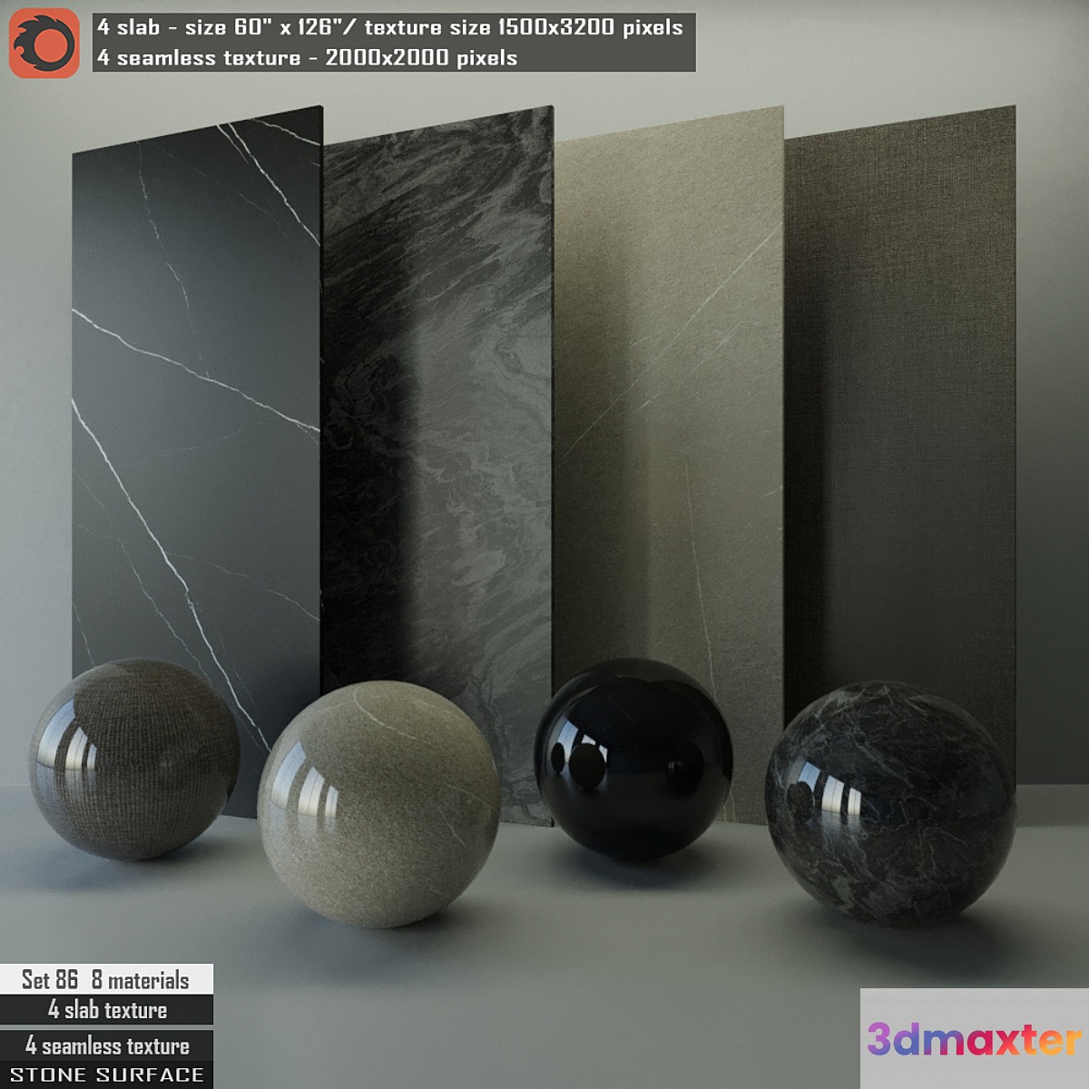 Stone Slab & Seamless texture Set 86