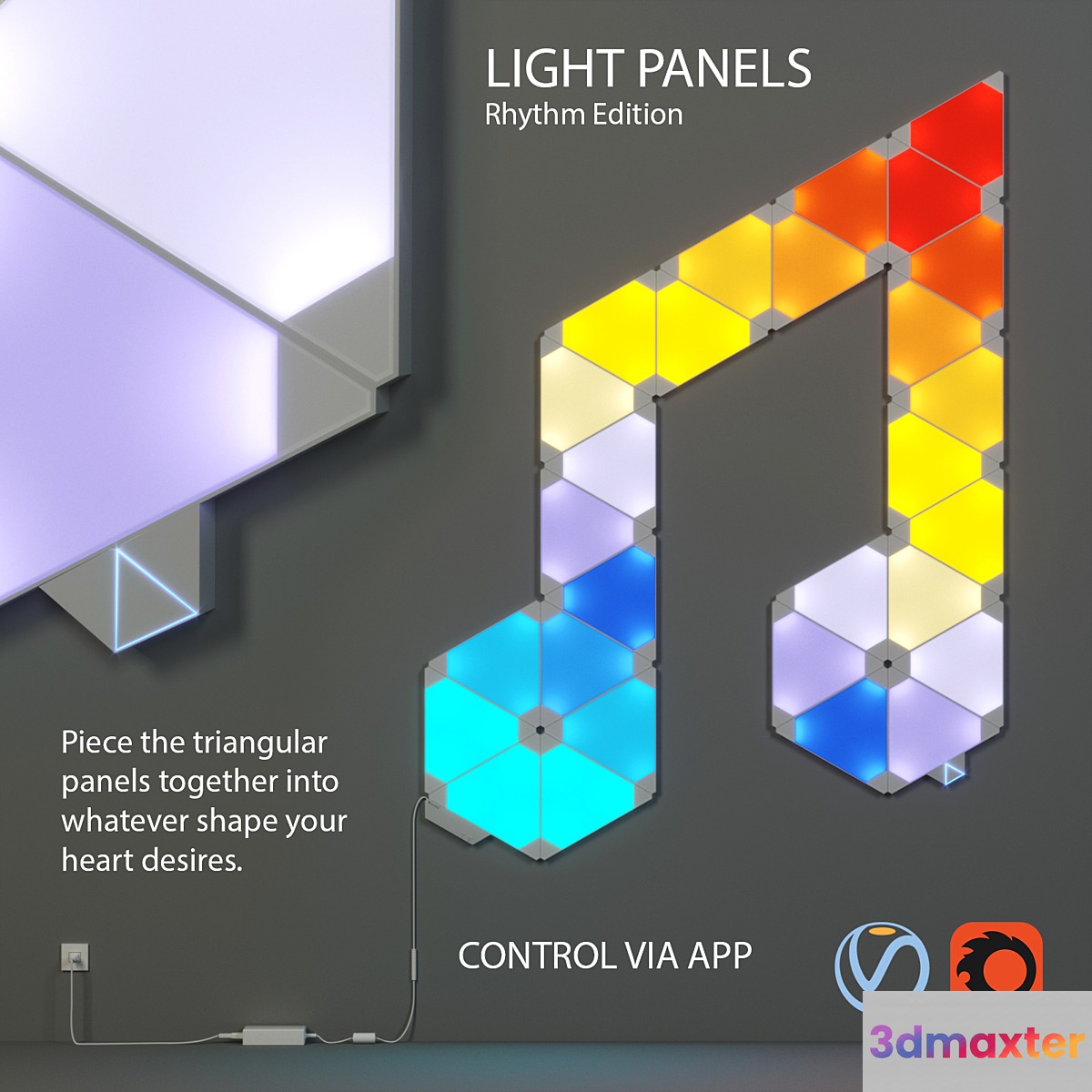 Nanoleaf - Light Panels - Rhythm edition 3D Max