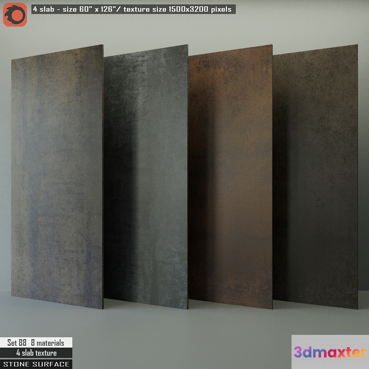 Stone Slab Set 88 3D Max