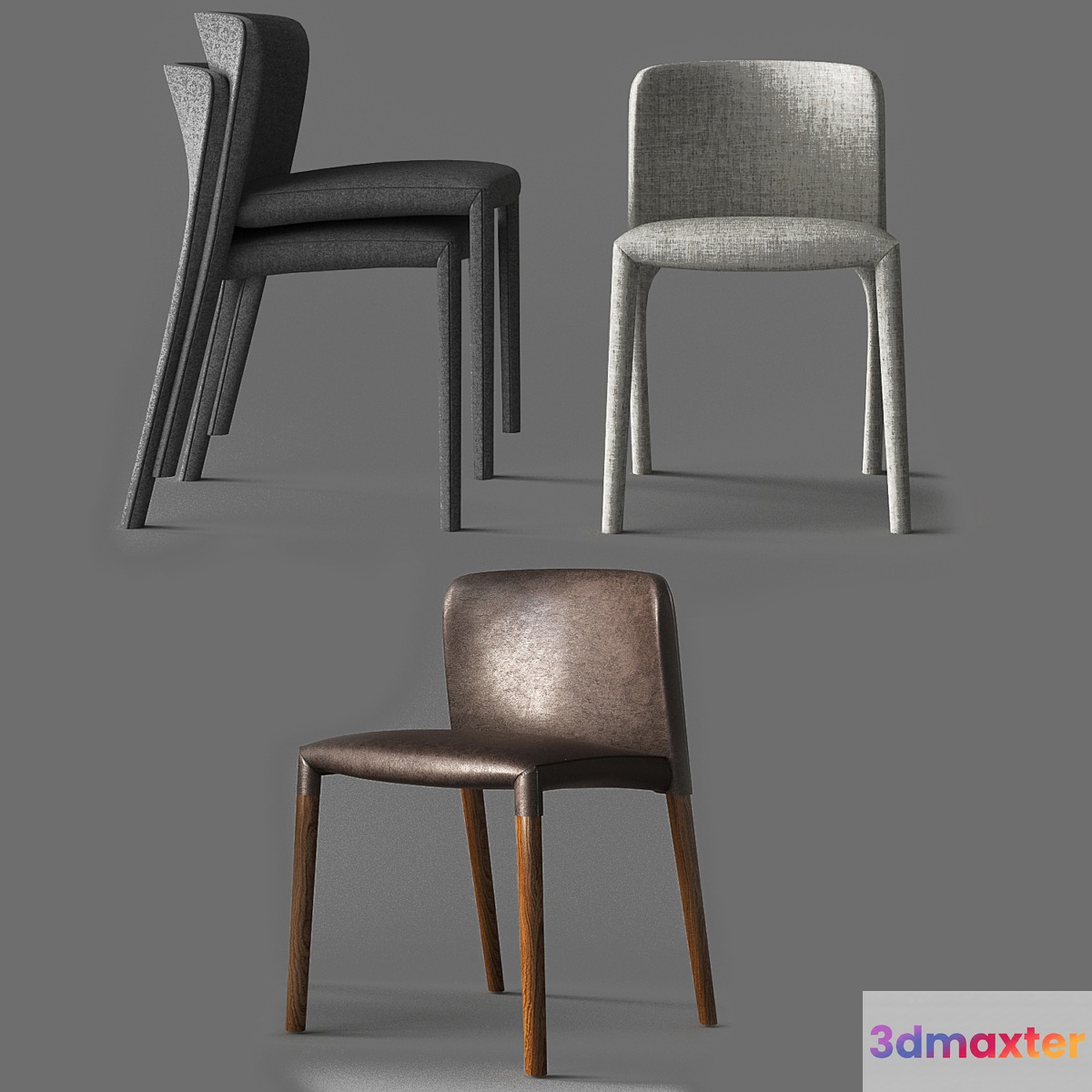 Chairs Carol Wood ALFITALIA 3D Max