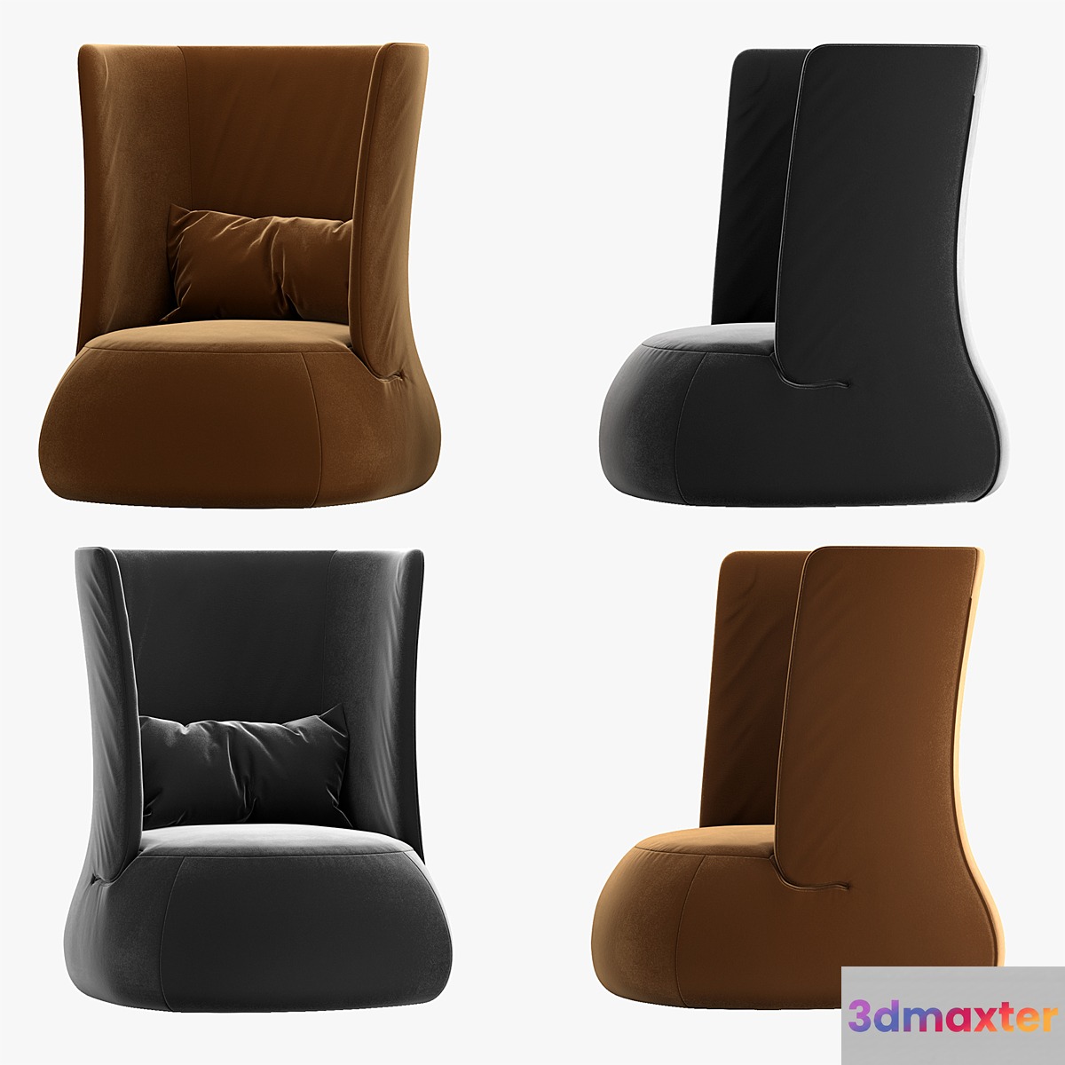Armhair Fat sofa FS91A 3D Max