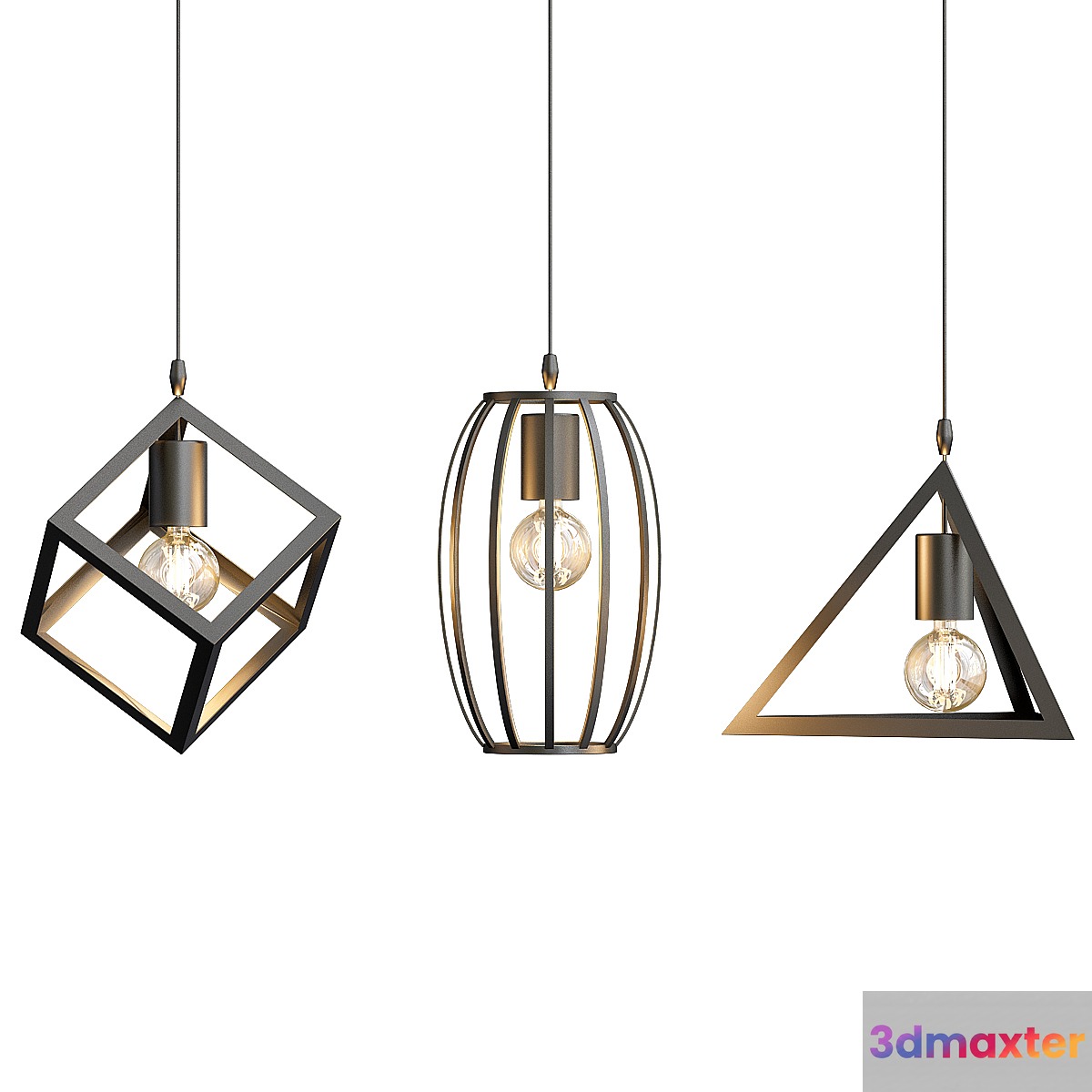Lampe black retro pendant - No.2