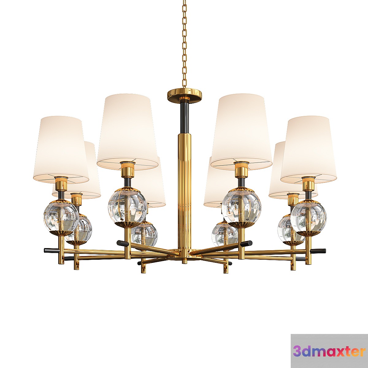 Modern American Crystal Droplight 3D Max