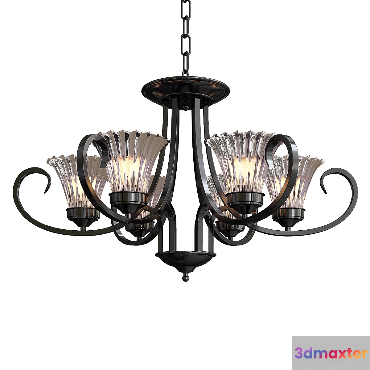 Modern Glass Iron Chanderlier