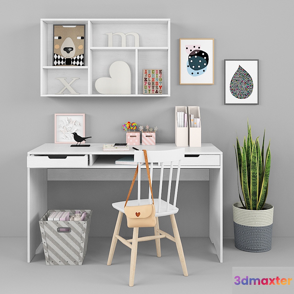 Writing-table and decor for a child 13