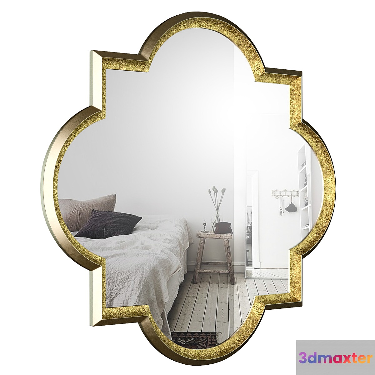 Traditional Metal Frame Wall Mirror 3D Max