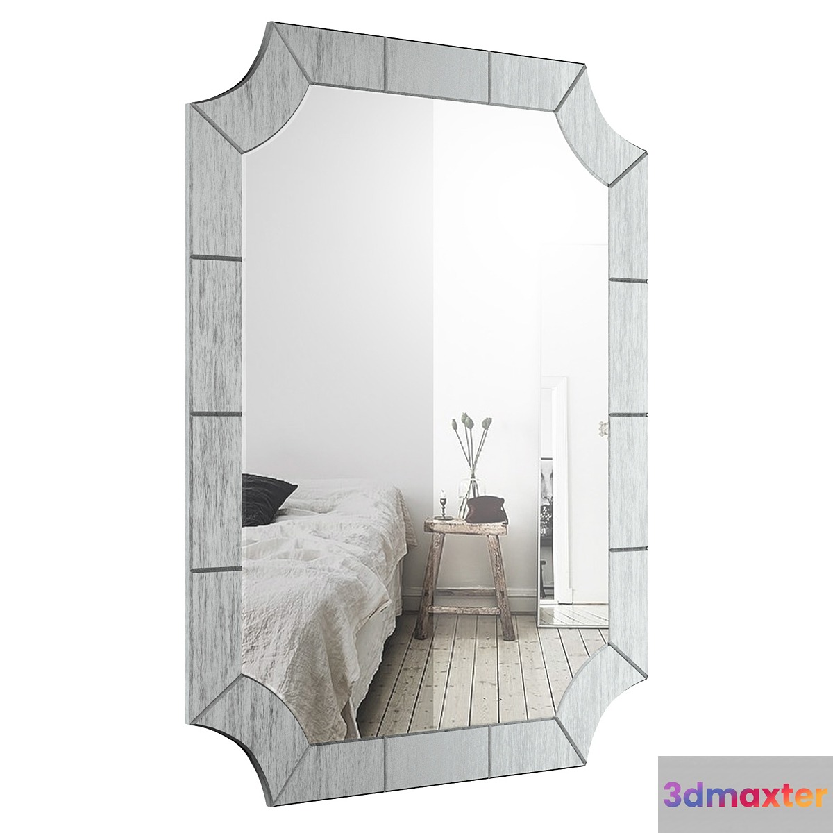 Scalloped Corner Wall Mirror