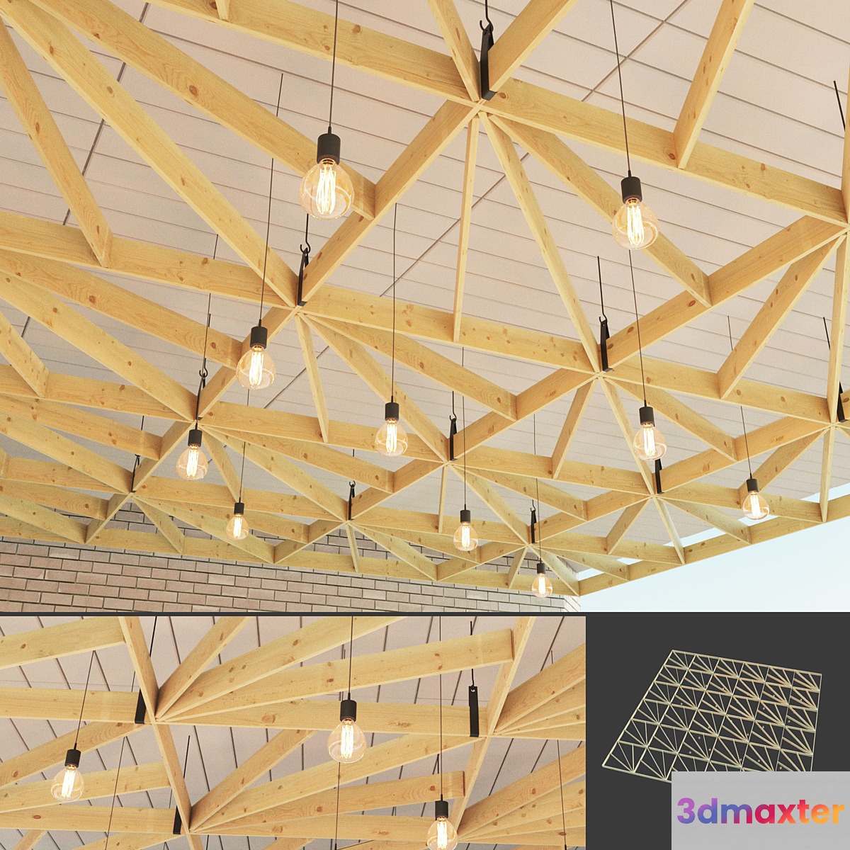 Wooden suspended ceiling 4