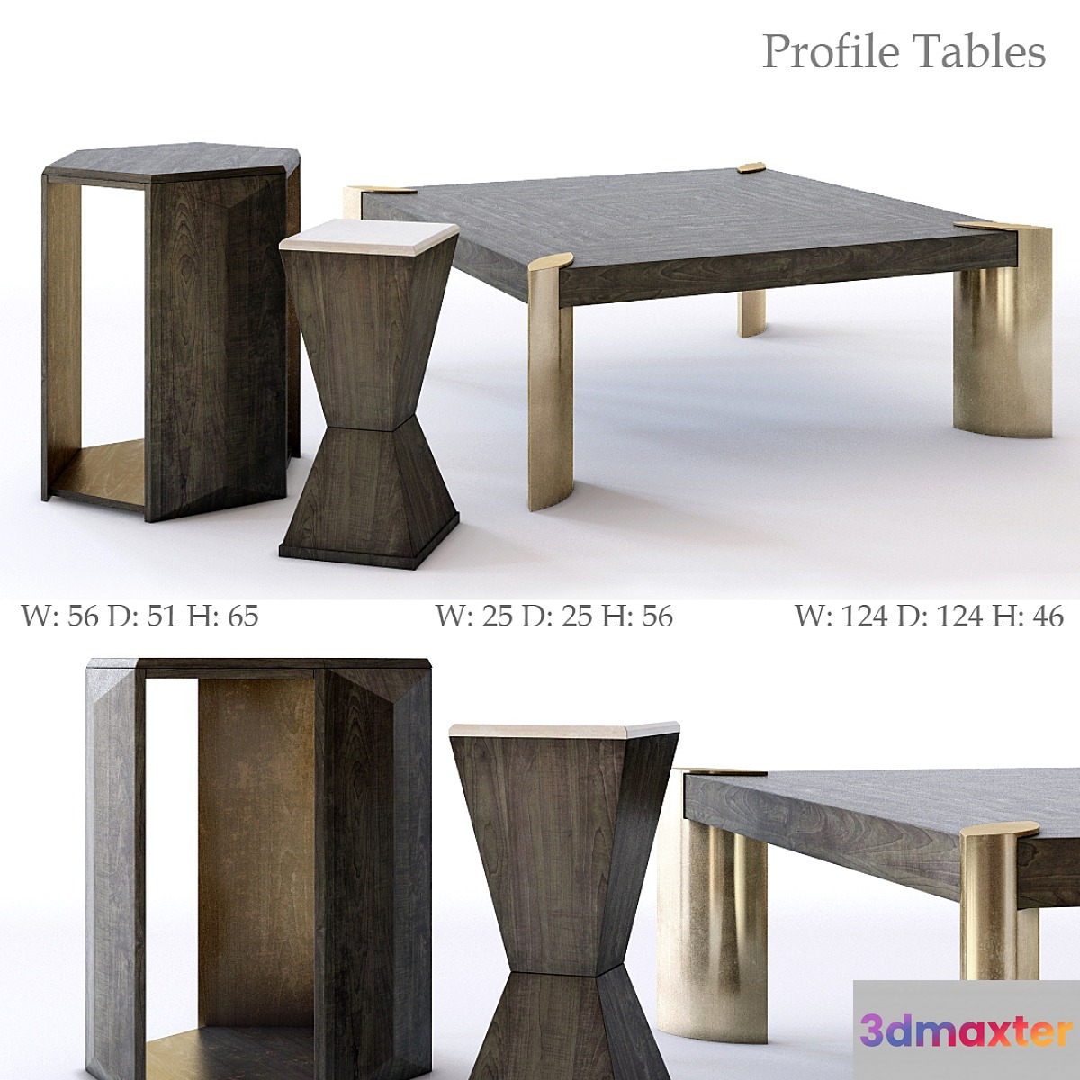 Bernhardt Profile Tables 3D Max